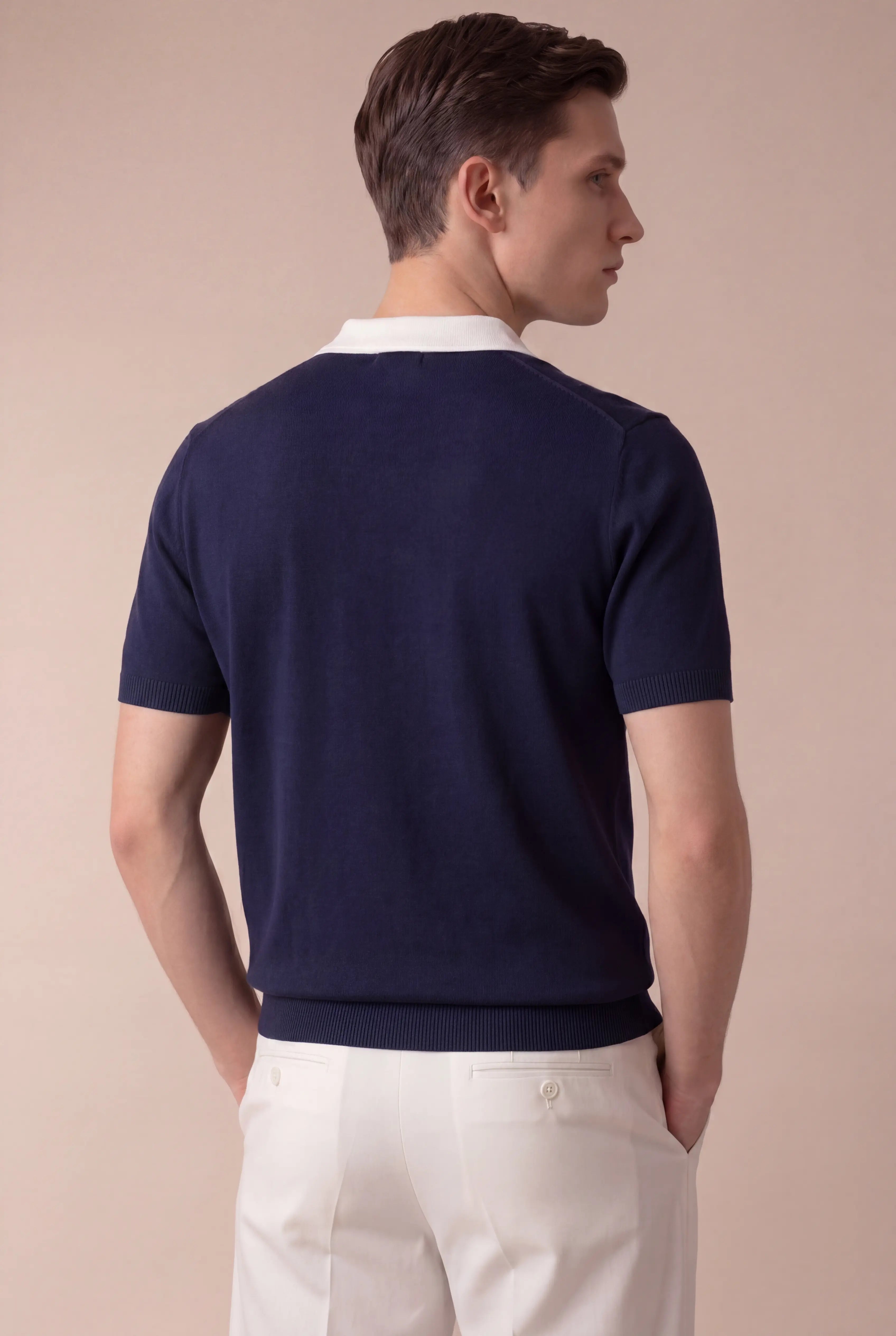 Navaro Knit Polo Navy