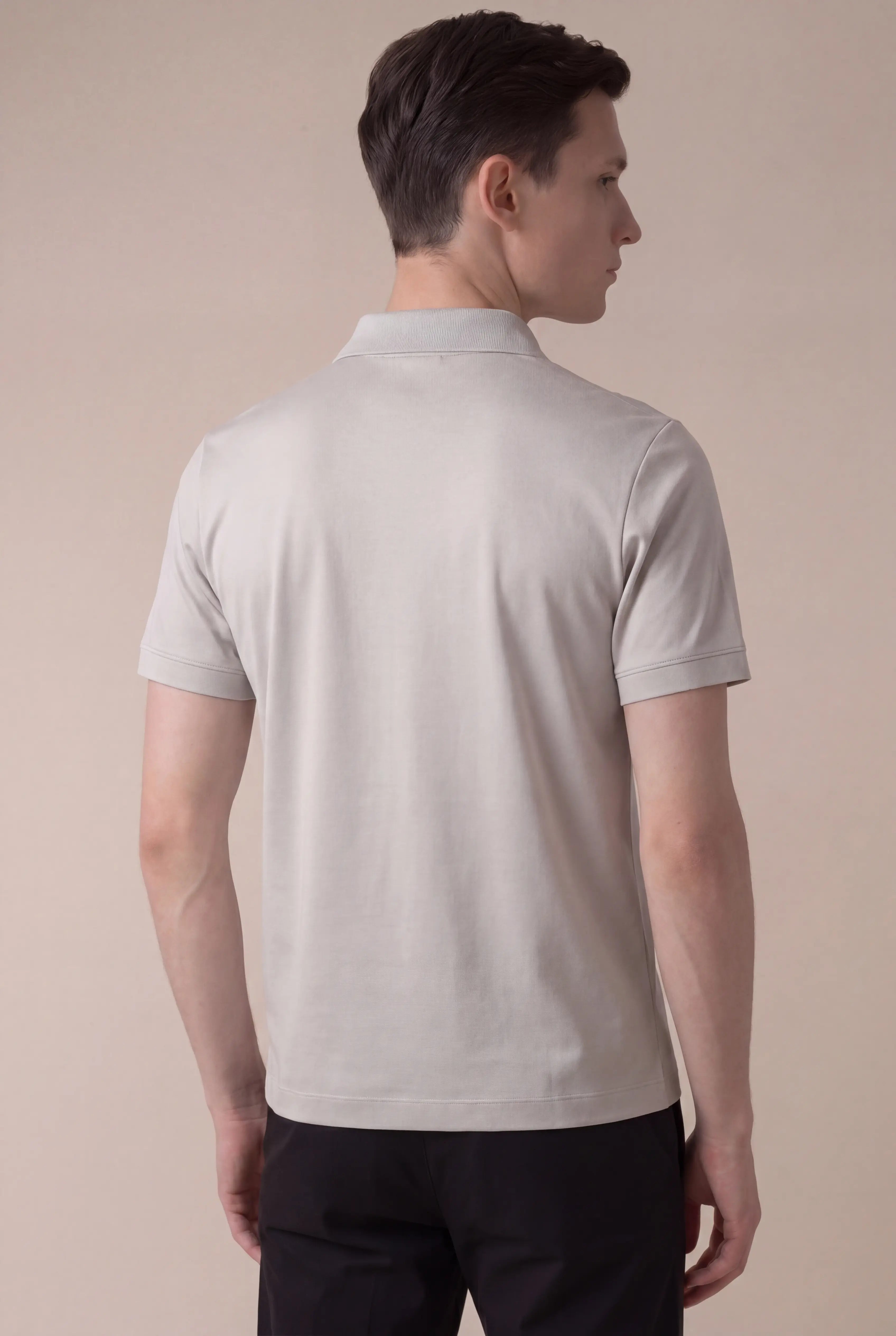 Alvino Cotton Polo Grey