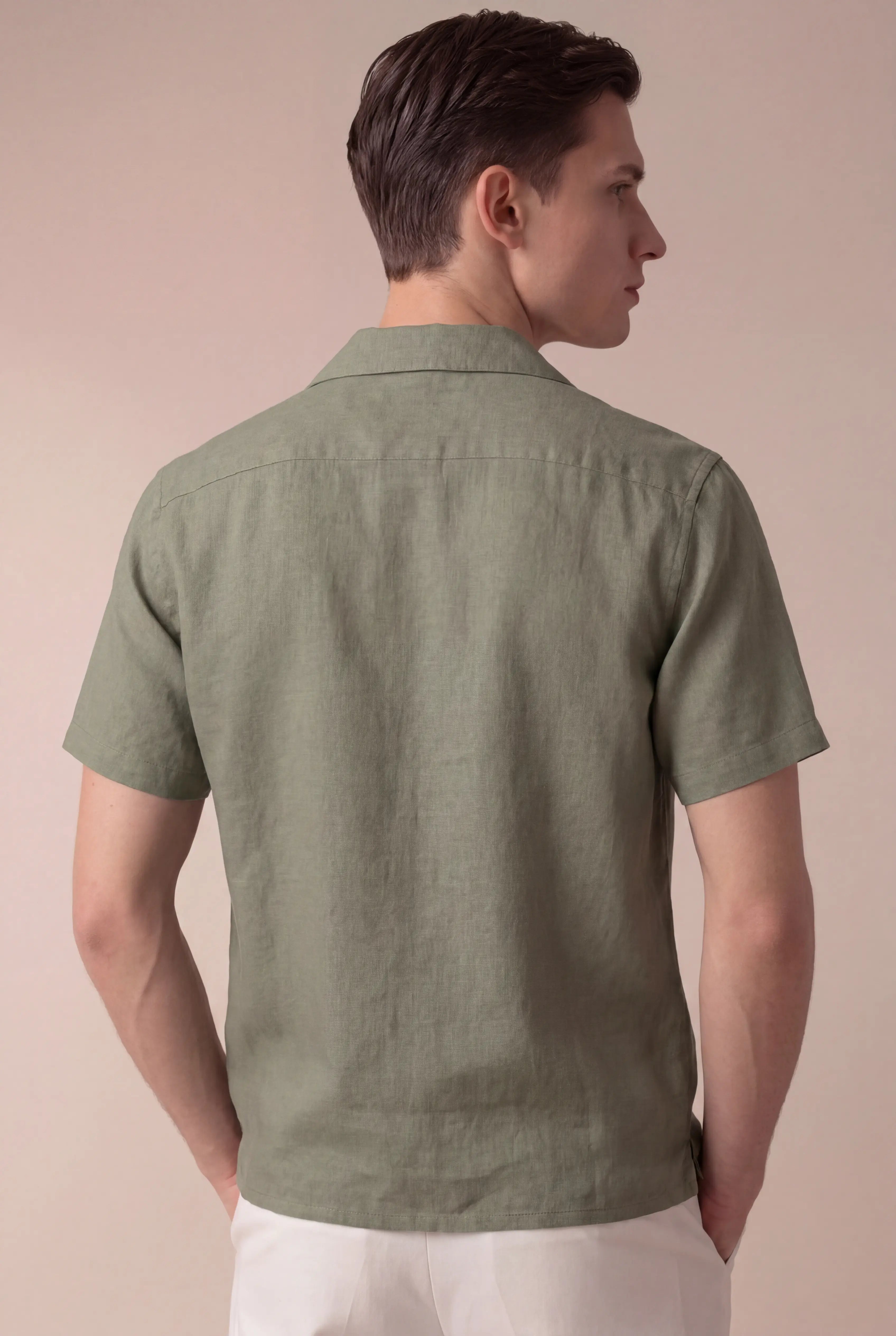Carvino Linen Shirt Sage