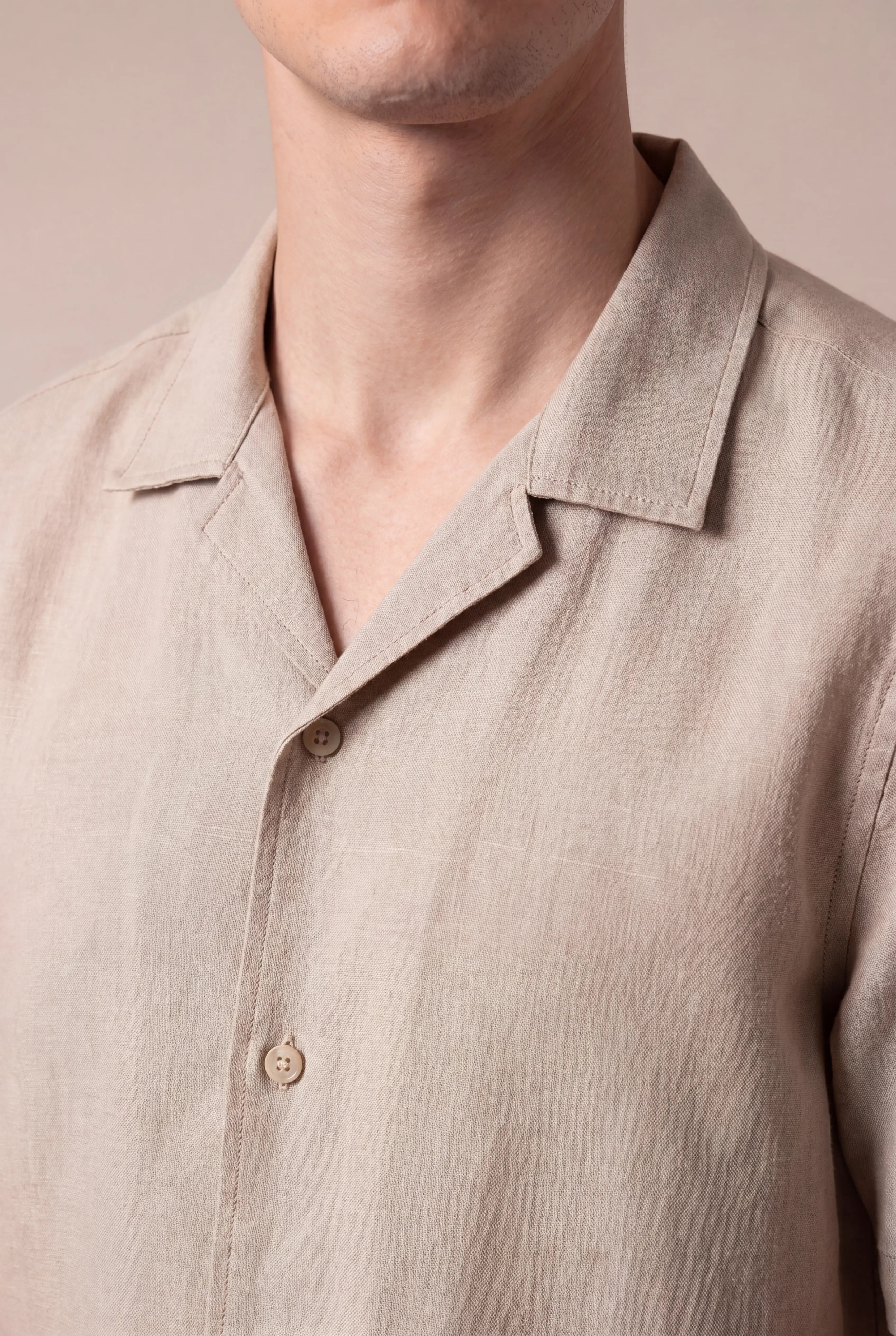 Mireno Linen Shirt Beige