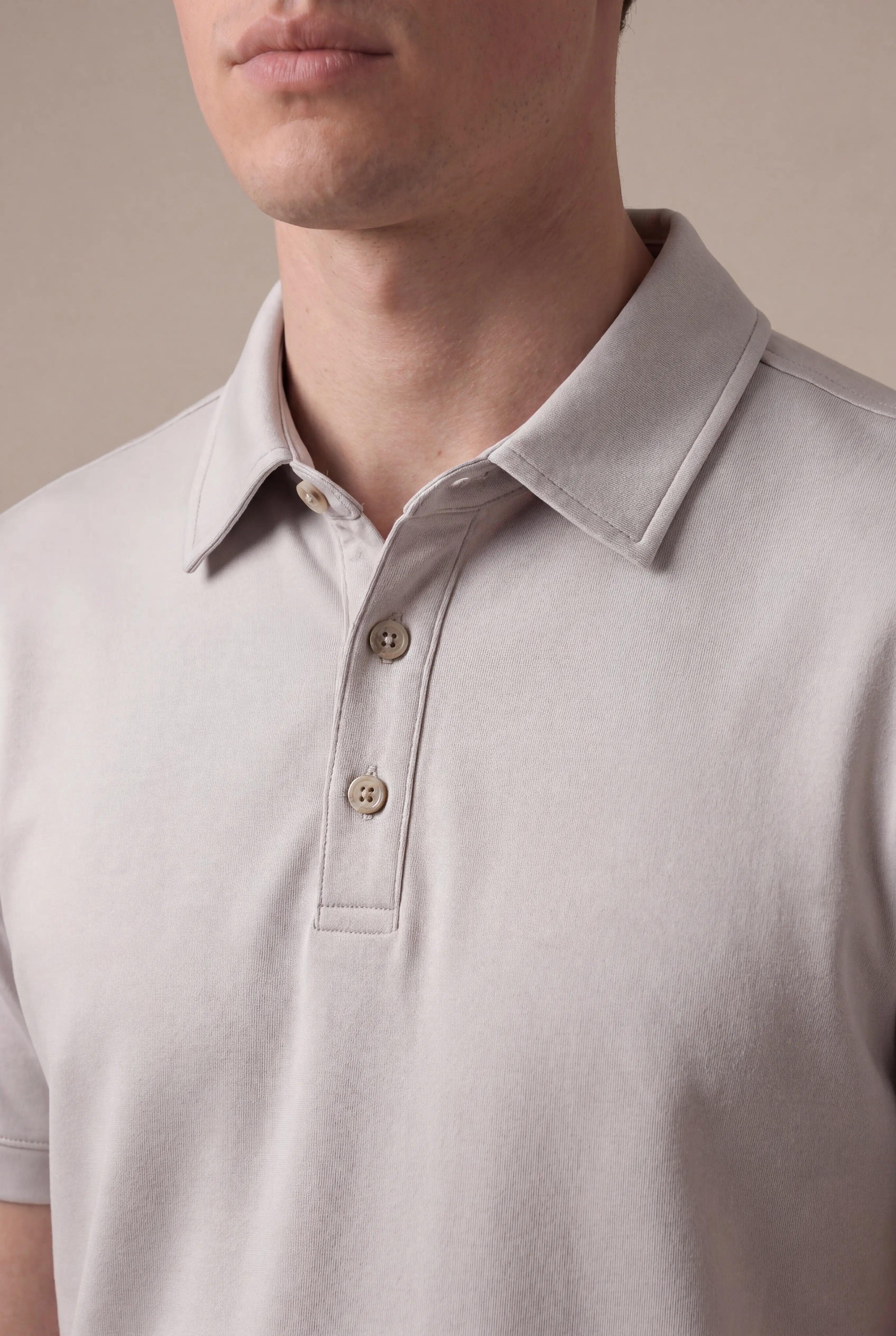 Alvino Cotton Polo Grey