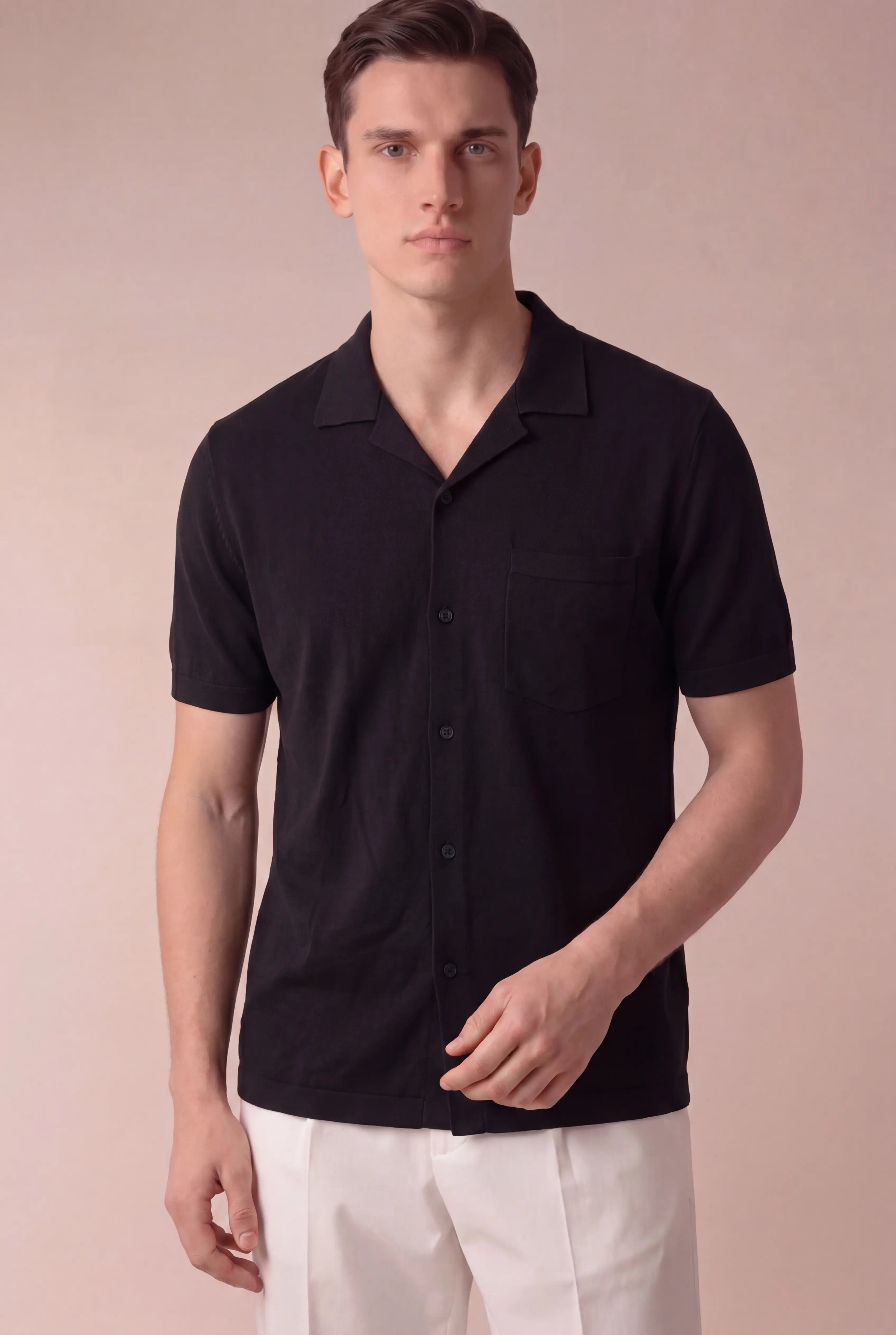 Notaro Linen Shirt Black
