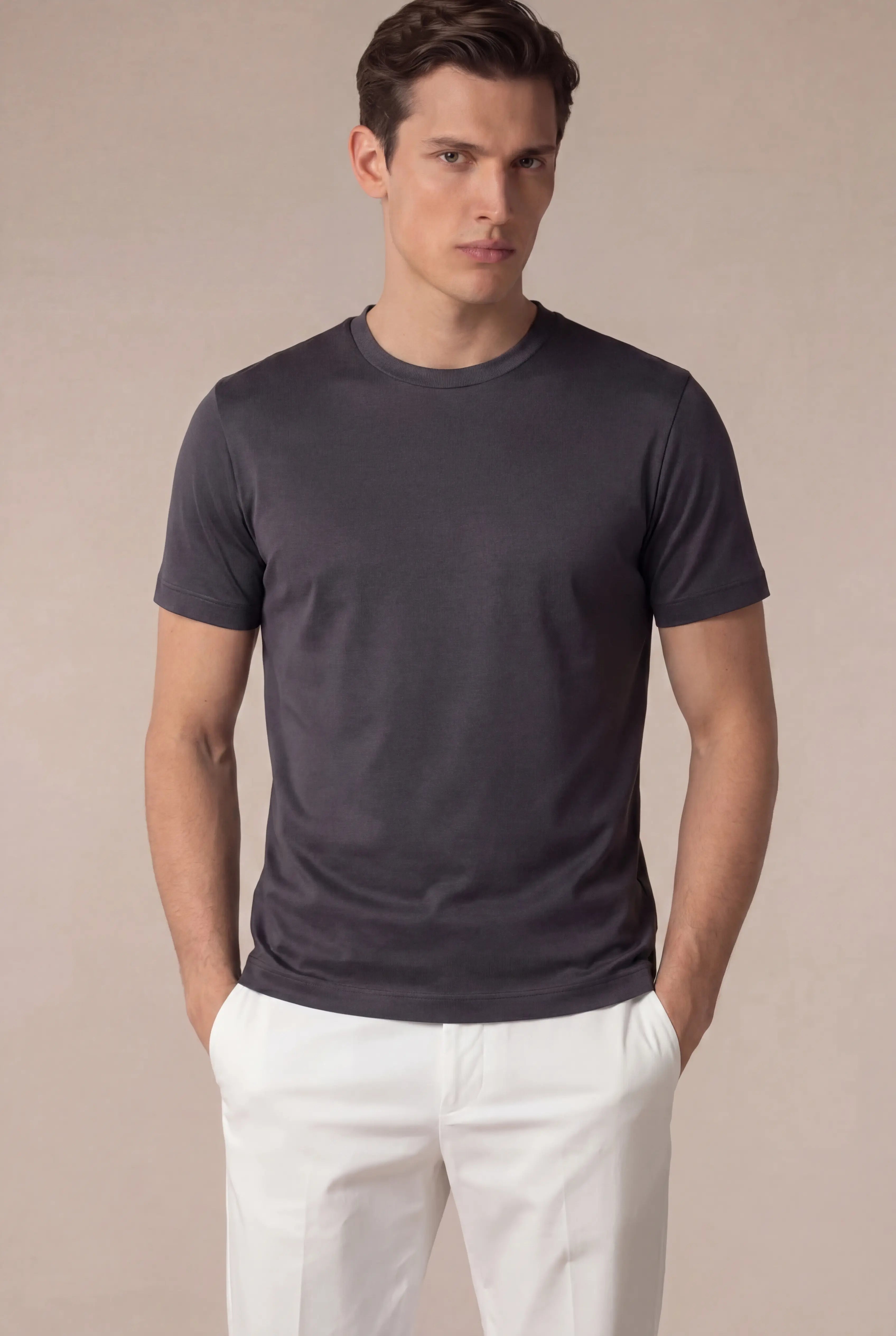 Pordino Cotton Tee Grey