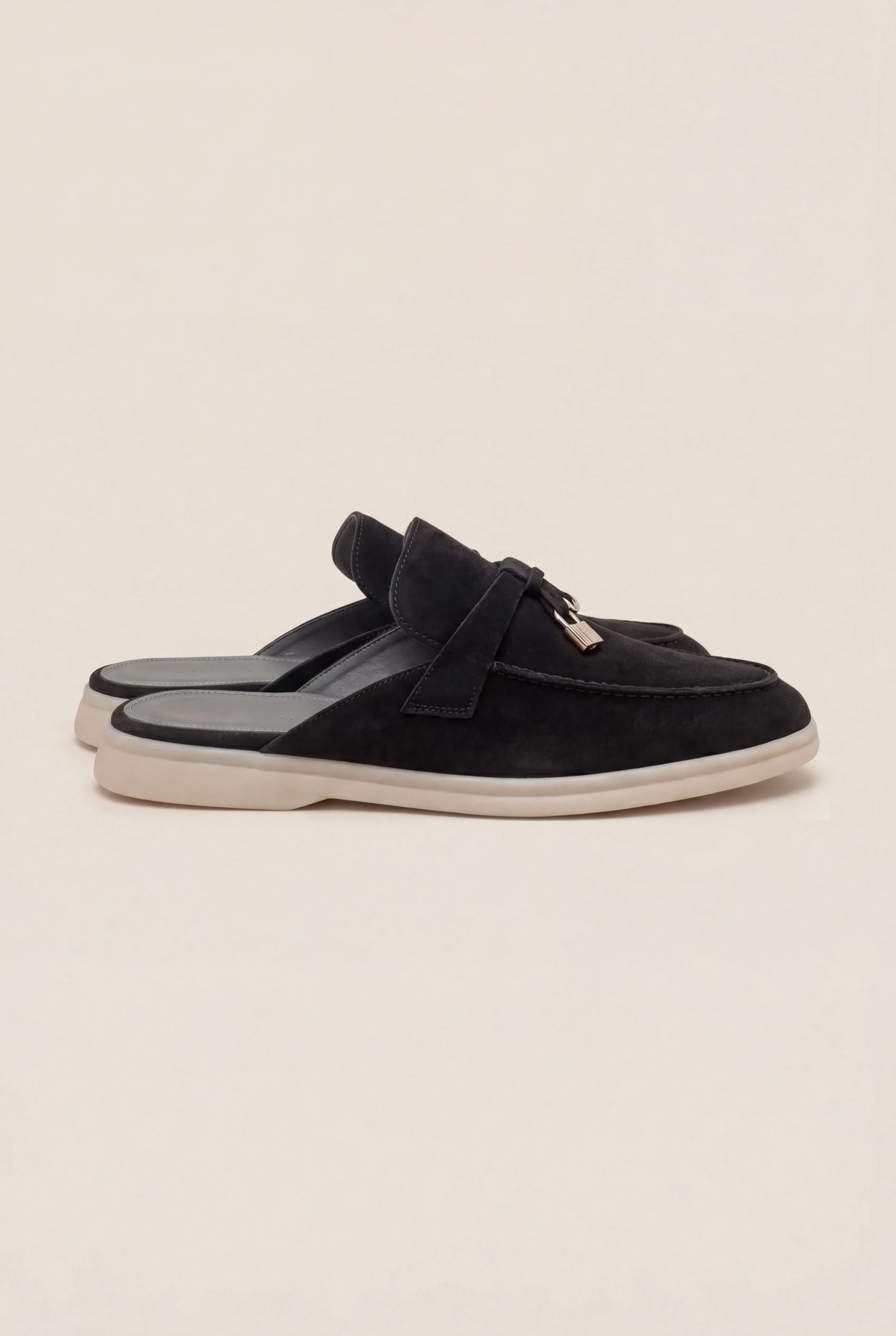 Suède Black Explorer Mule