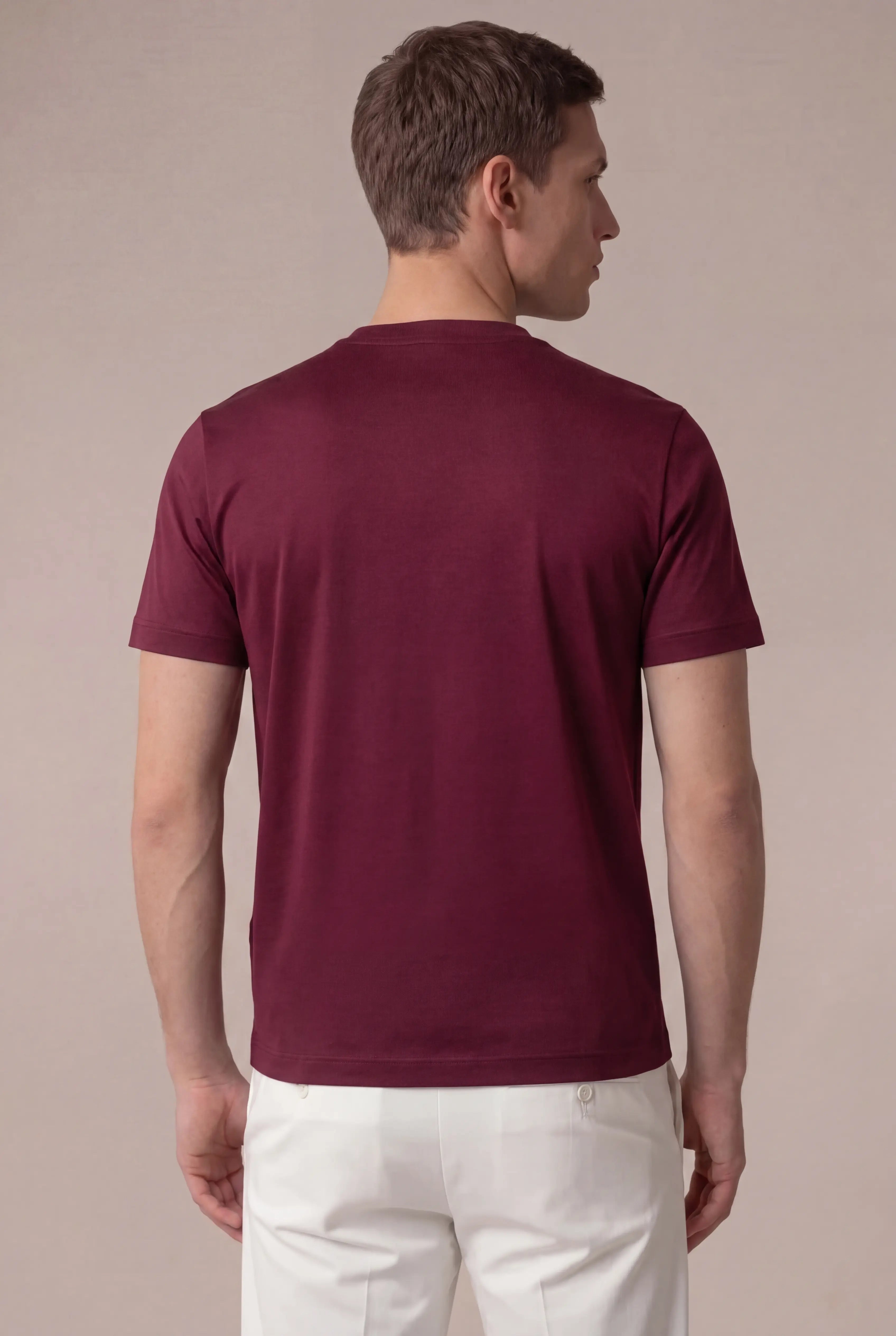 Borgino Cotton Tee Burgundy