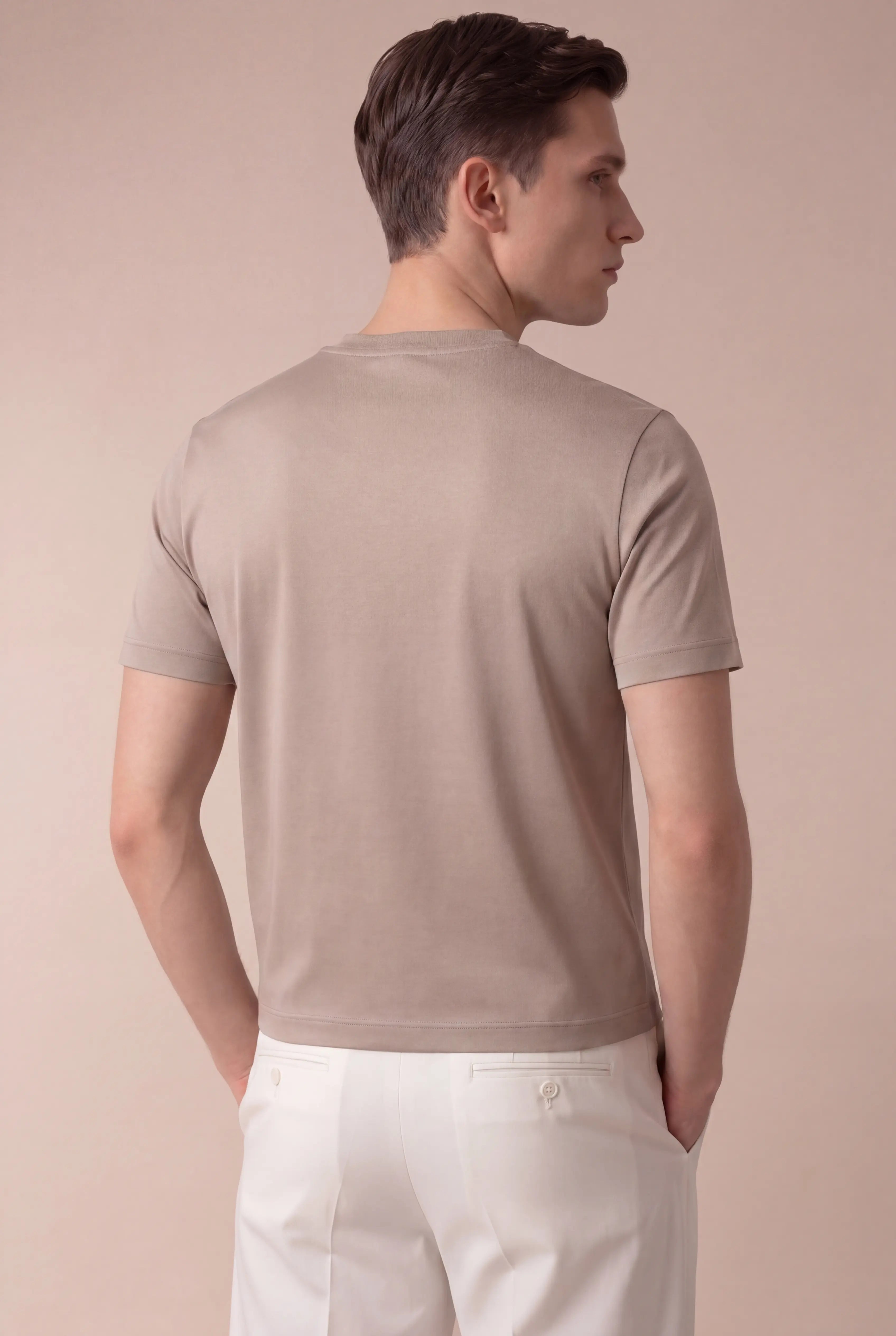 Delvino Cotton Tee Beige