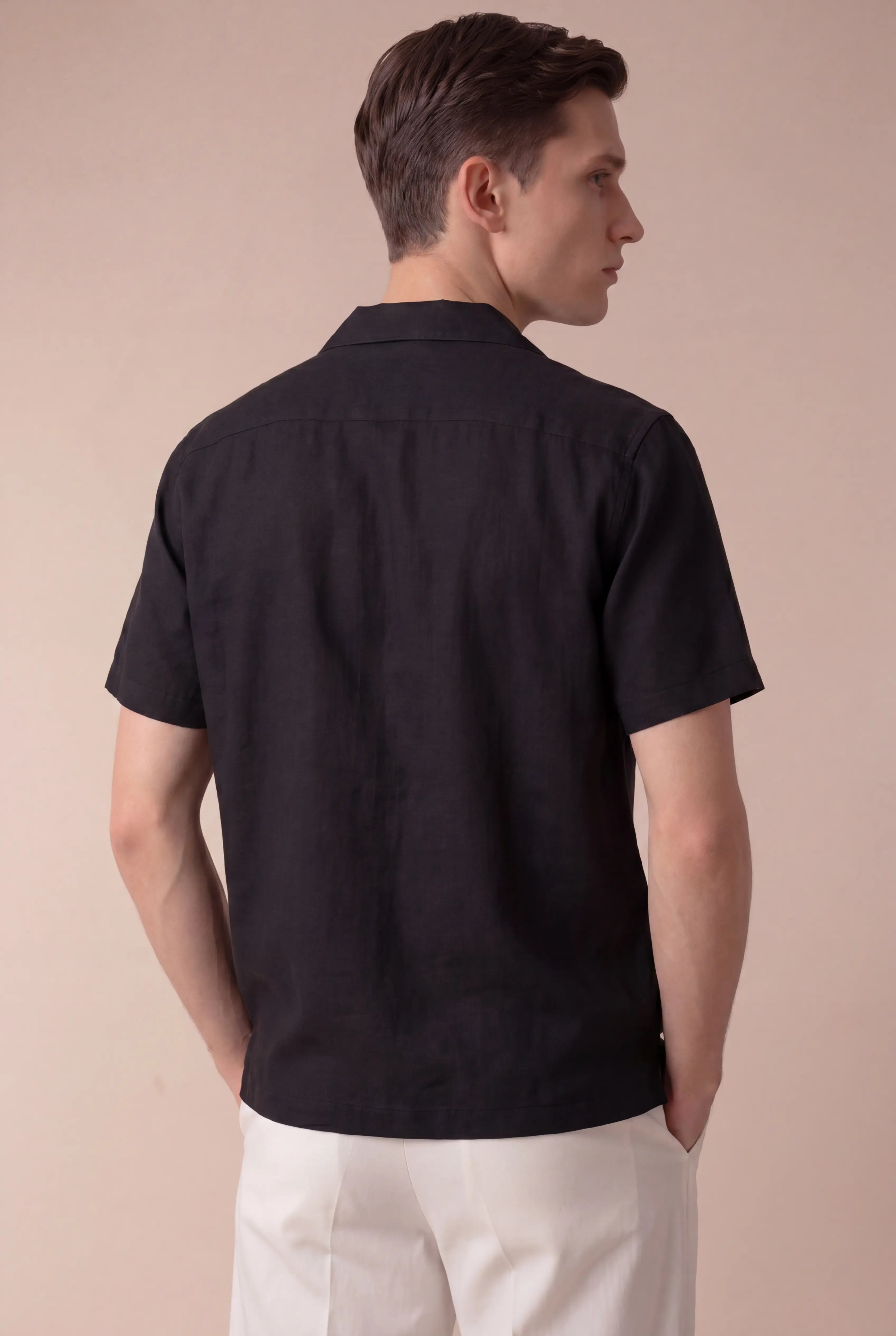 Notaro Linen Shirt Black