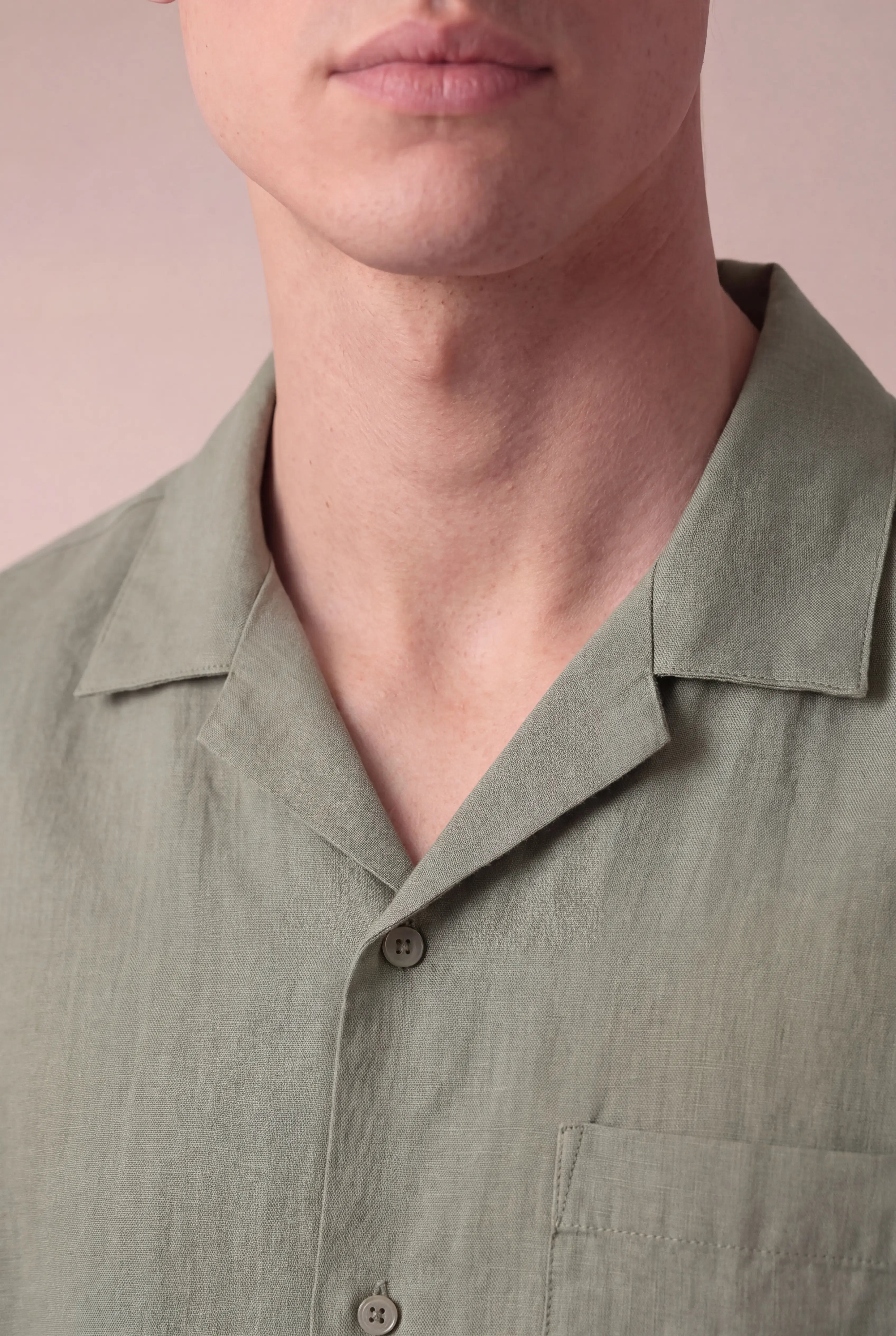 Carvino Linen Shirt Sage