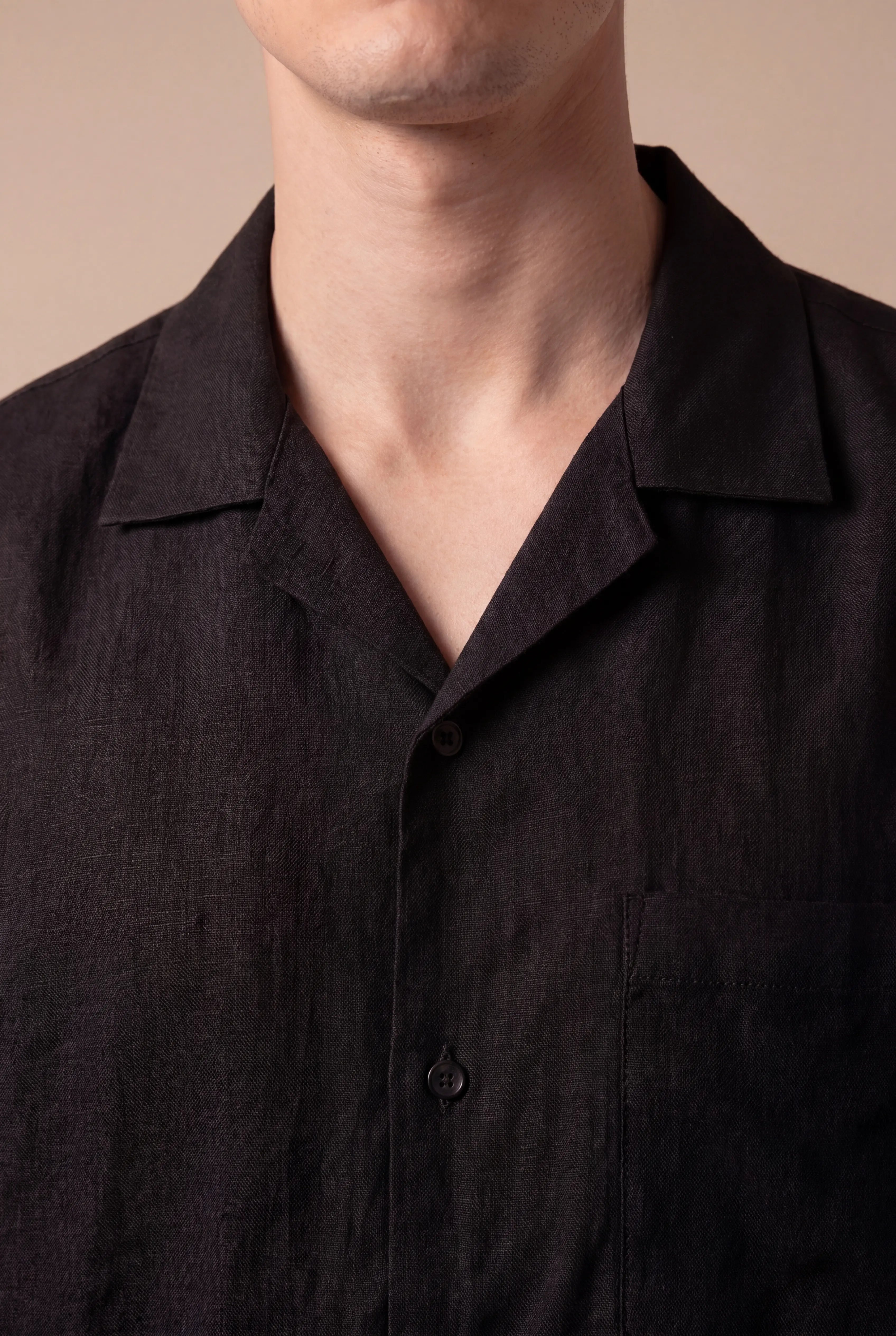 Notaro Linen Shirt Black