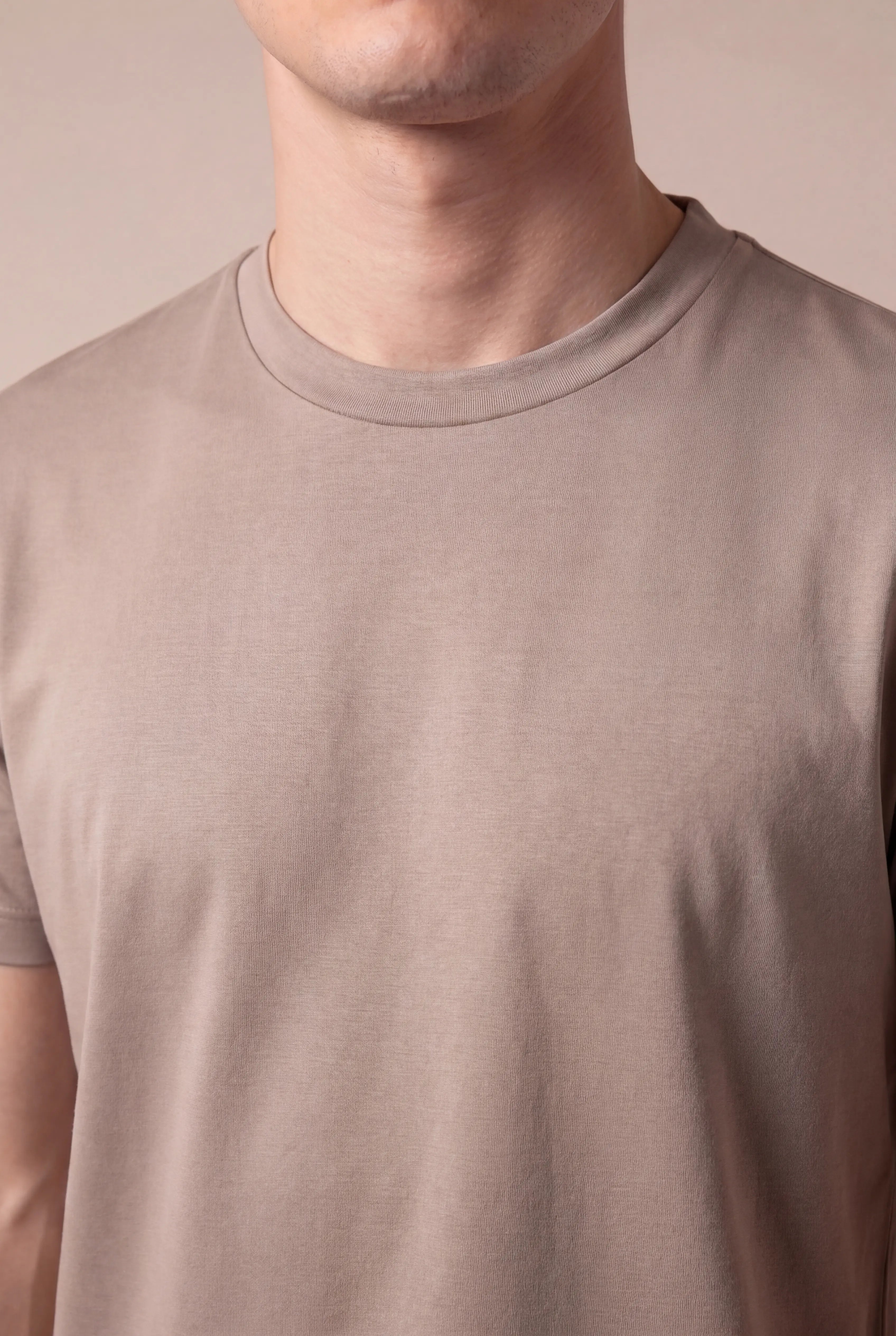Delvino Cotton Tee Beige