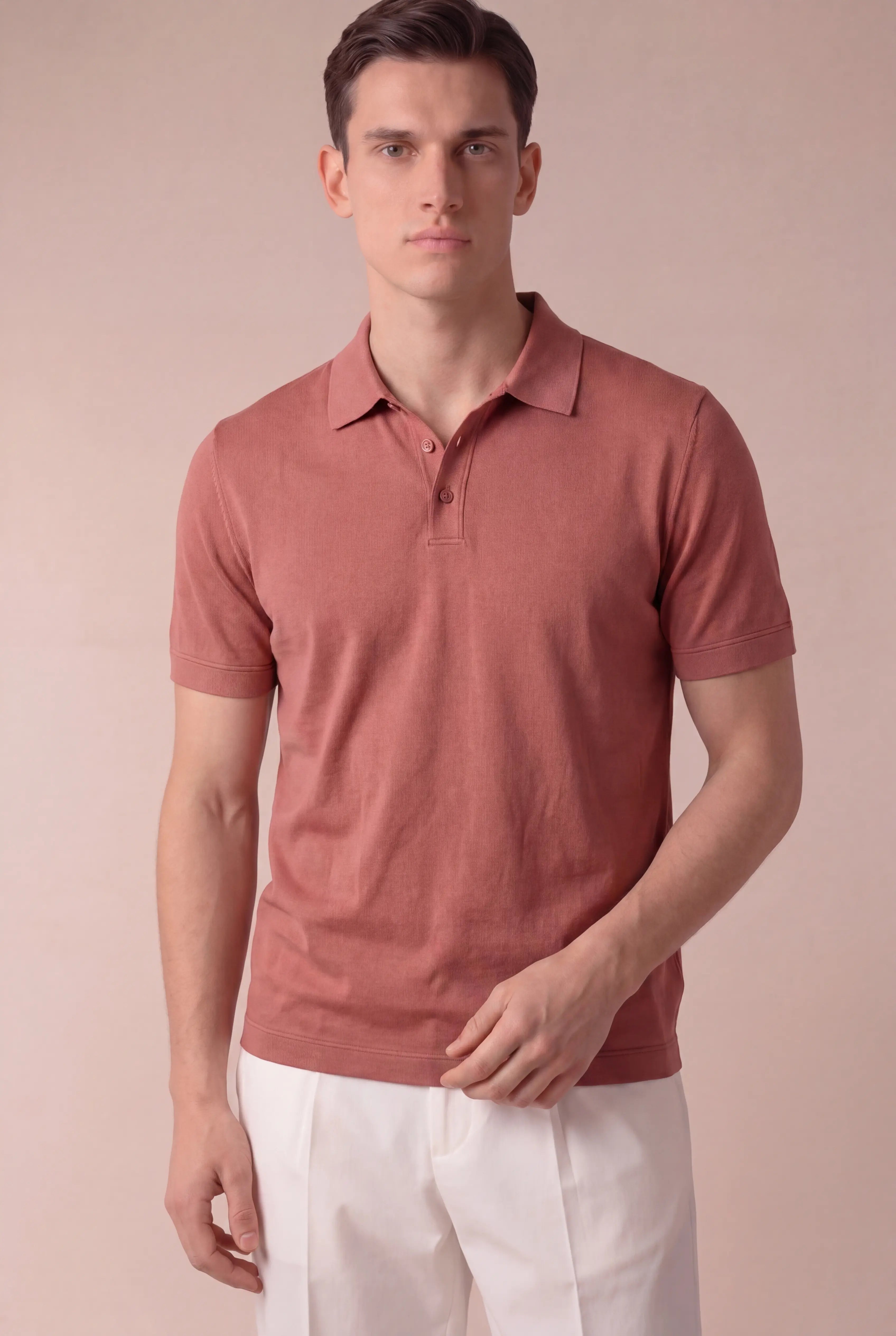 Alvino Cotton Polo Rose