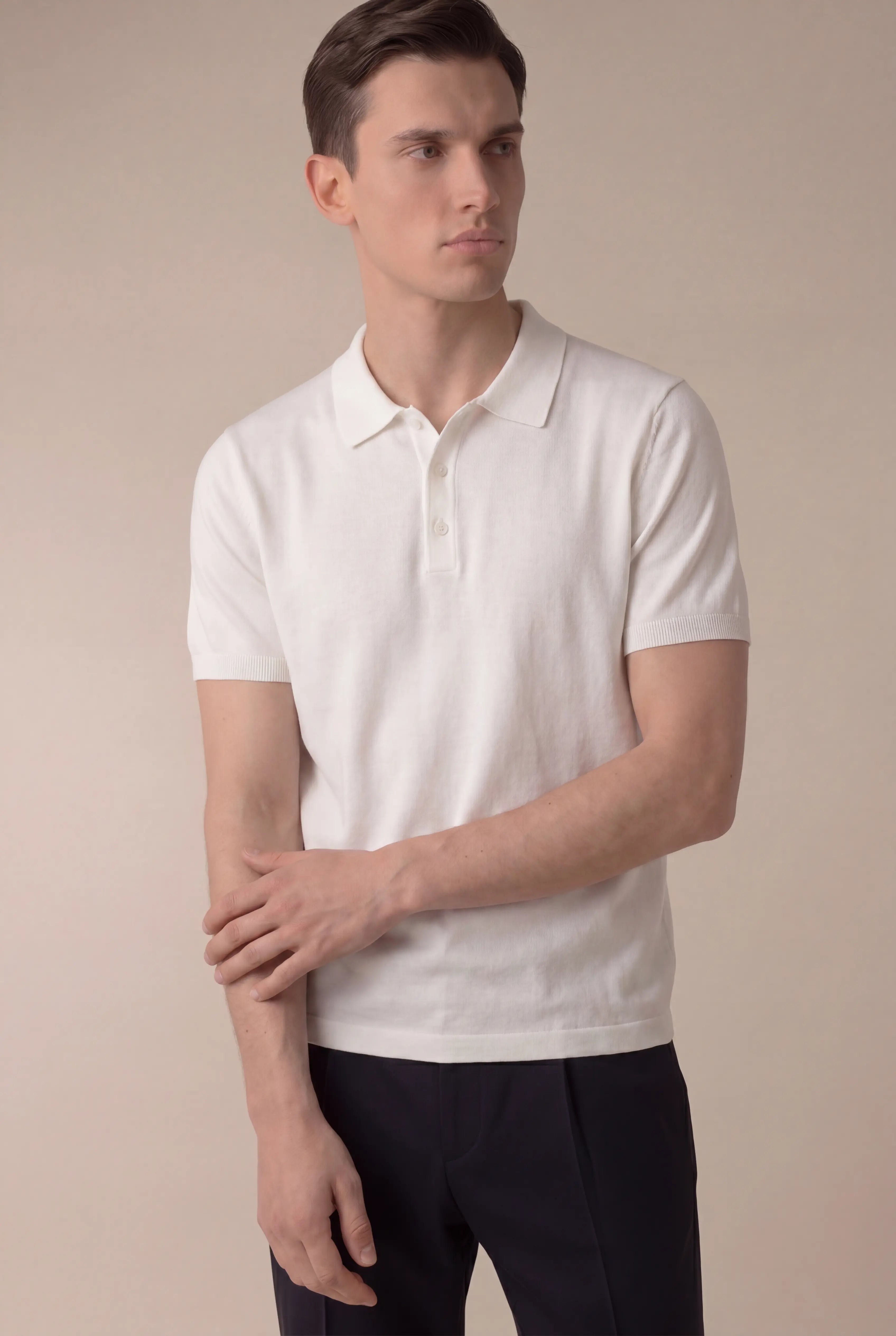 Alvino Cotton Polo White