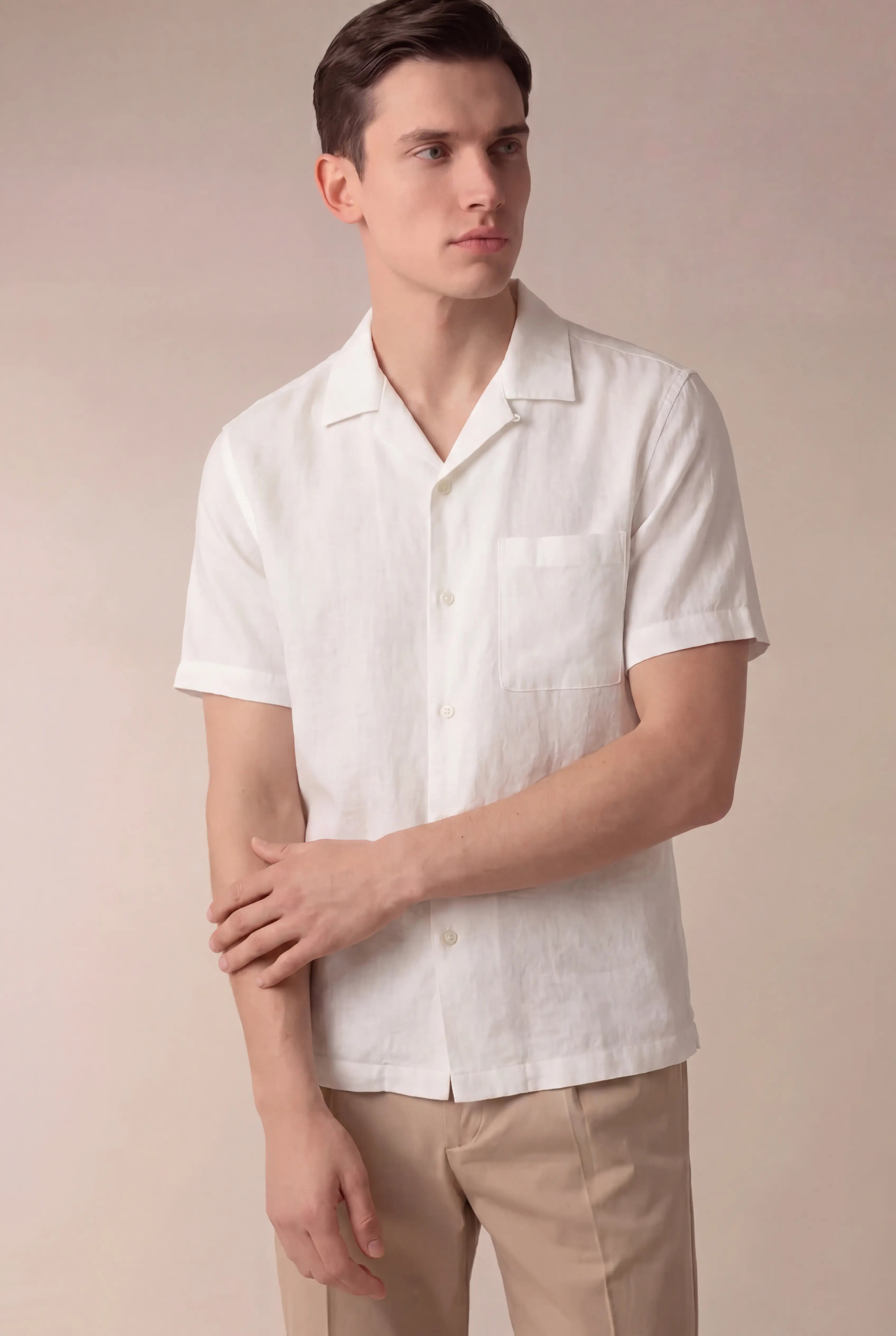 Bianco Linen Shirt White