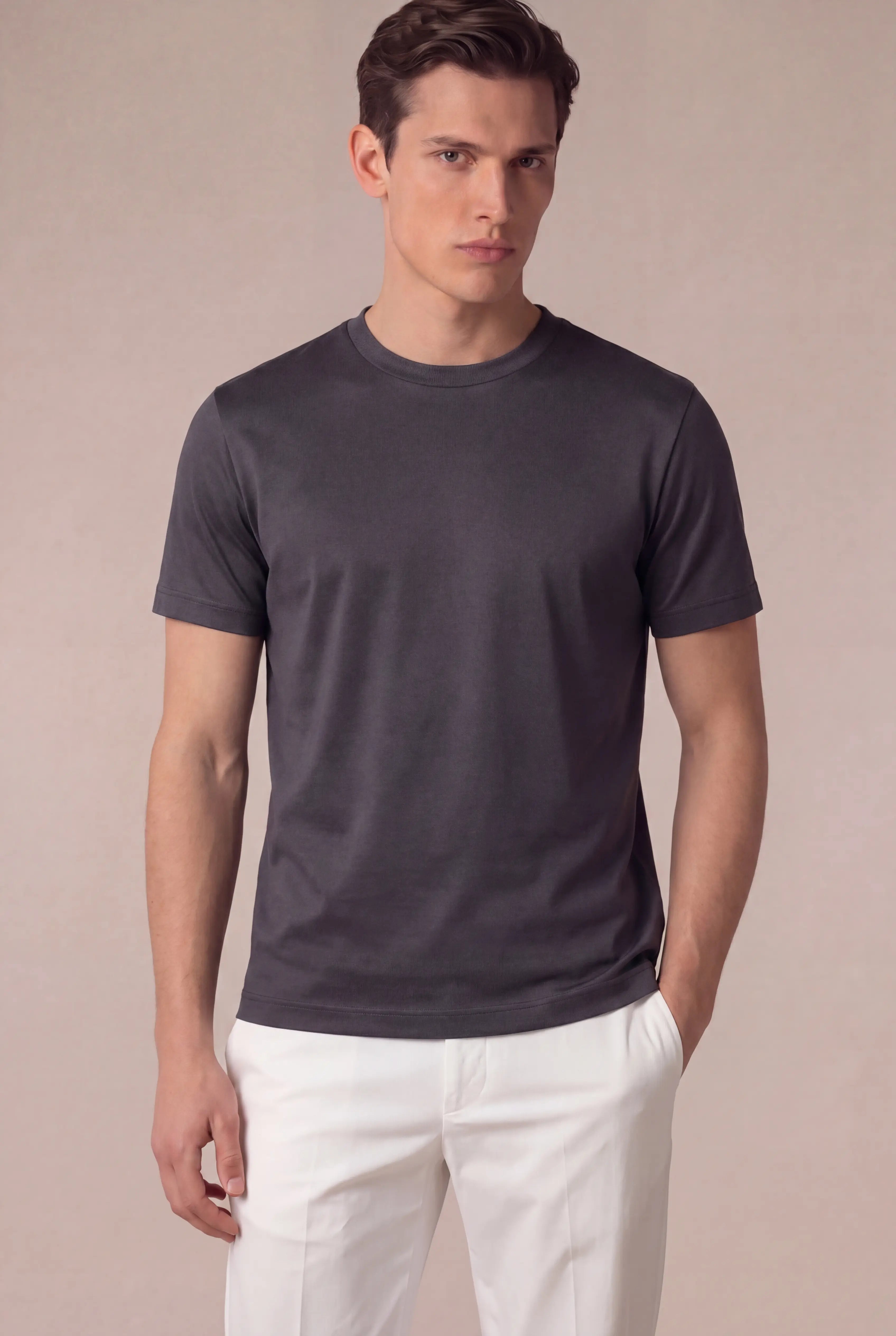 Pordino Cotton Tee Grey