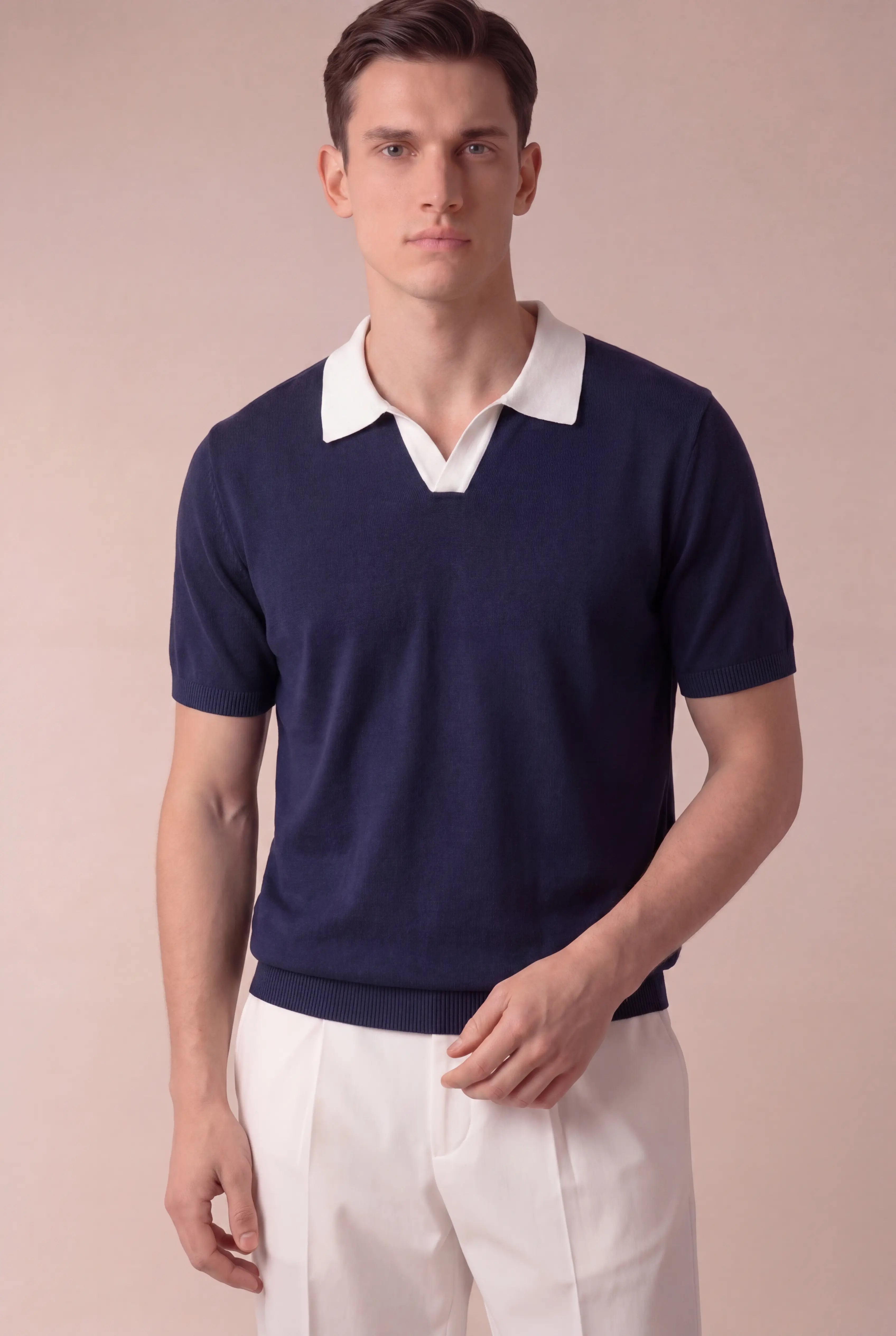 Navaro Knit Polo Navy