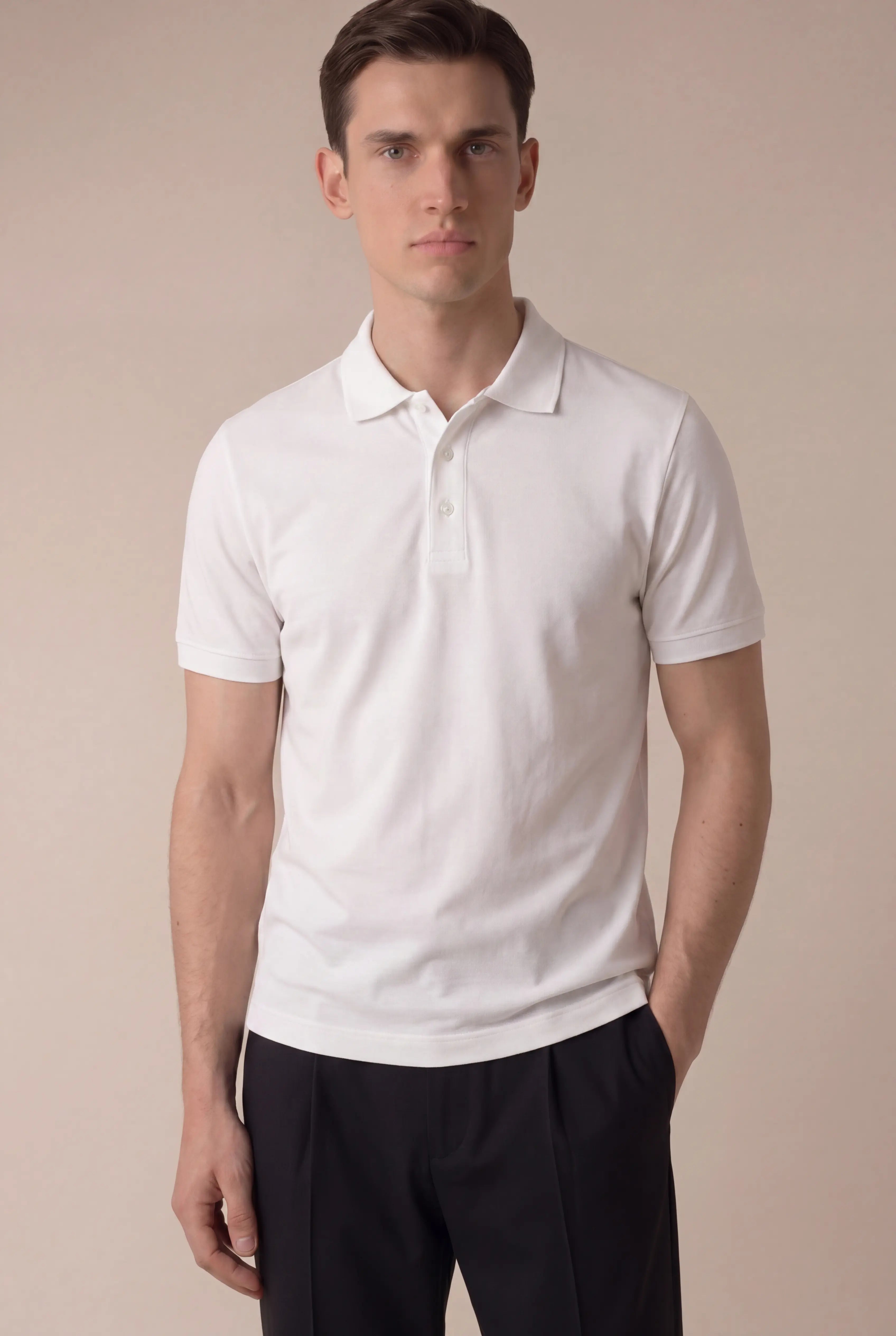 Alvino Cotton Polo White