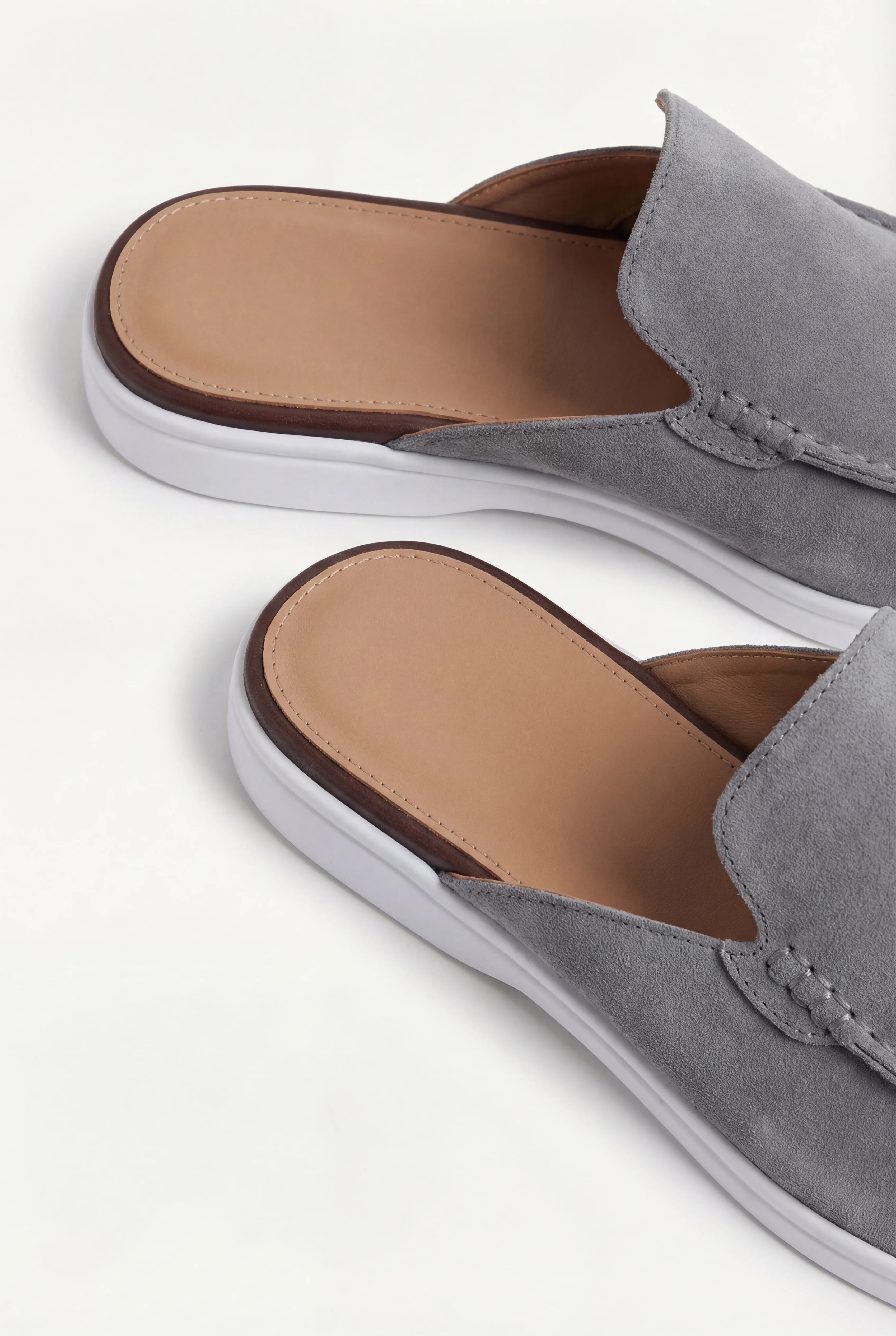Suède Yacht Mule Grey