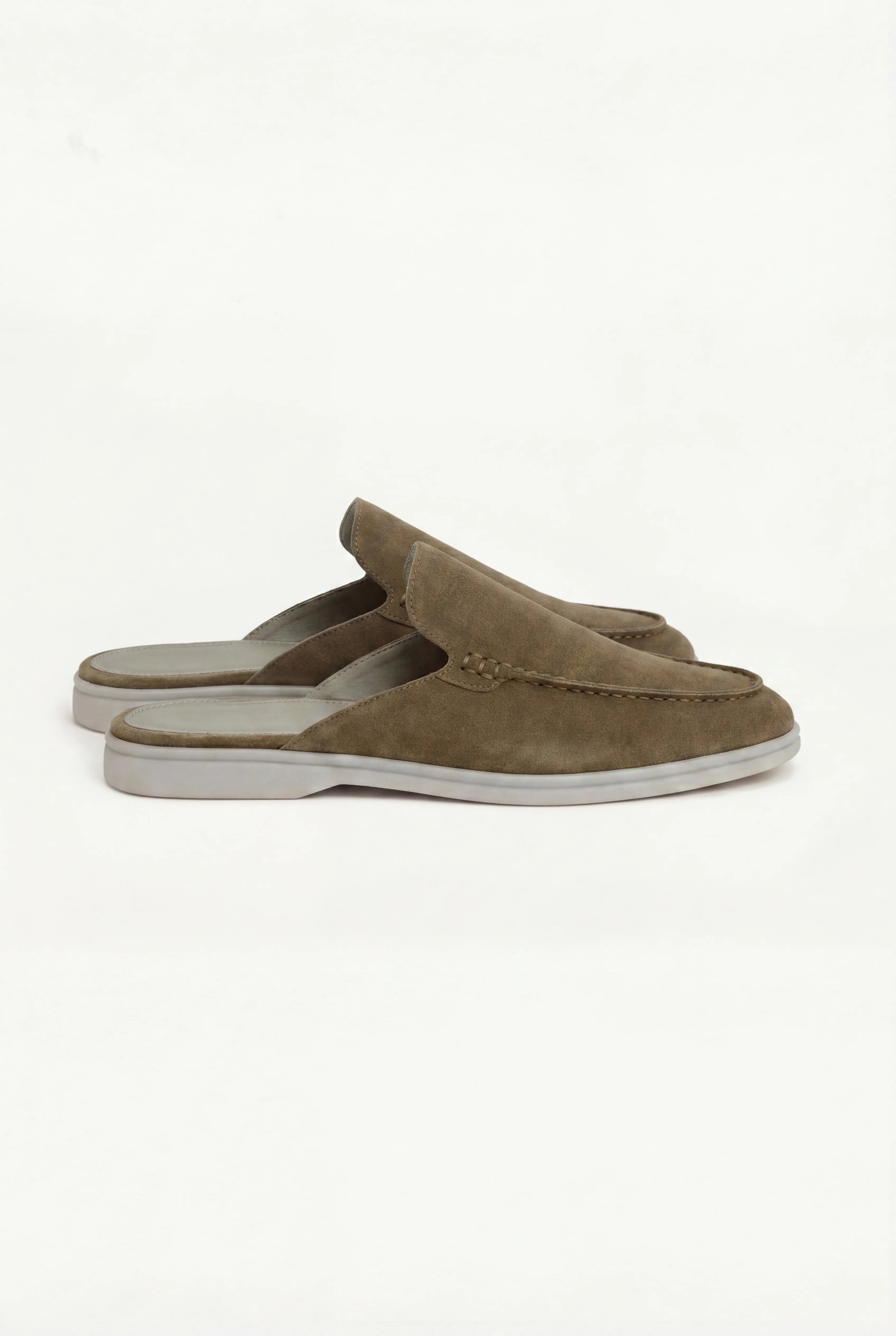 Suède Yacht Mule Olive